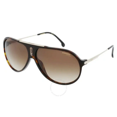 Carrera Brown Shaded Pilot Unisex Sunglasses Hot 65 0086/ha 63 In Burgundy