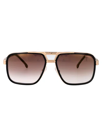 Carrera Burgundy Black Metal Sunglasses In Gold