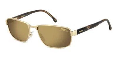 Carrera C Flex 09/g/s Asian Fit Polarized Aoz/yl Men's Sunglasses Gold Size 58