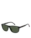 Carrera C Flex Rectangle Sunglasses, 58mm In Black/gray Polarized Solid