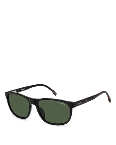 Carrera C Flex Rectangle Sunglasses, 58mm In Black/gray Polarized Solid