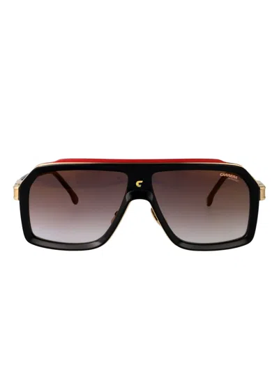 Carrera Black Red Acetate Sunglasses In Multi