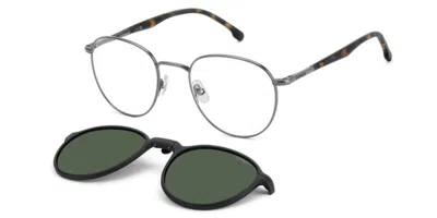 Carrera Ca 368/c With Clip-on Cag/uc Men's Glasses Silver Size 51 - Free Lenses - Blue Light Block Available In Metallic