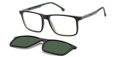 Carrera Ca 8941/c With Clip-on 3ol/uc Men's Glasses Black Size 56 - Free Lenses - Blue Light Block Available In Matte Black On Green