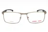 Carrera Rectangle-frame Glasses In Matte Dark Ruthenium Blue/clear Demo Lens