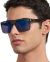 Carrera Carduc Rectangle Sunglasses, 57mm In Brown/blue