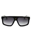 Carrera Rectangle-frame Sunglasses In Black/dark Grey Sf