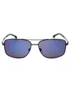 Carrera Rectangle-frame Sunglasses In Black Shinny/blue Gradient Lens