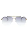 Carrera Gold Black Metal Sunglasses