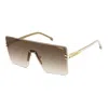 Carrera 1075/s Vvp/ha Unisex Sunglasses - Gold Frame, Brown Gradient Lenses In Gold
