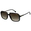 Carrera Ca 229/s R60 Ha Unisex Square Sunglasses In Black