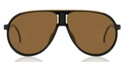 Carrera Champion65/n 2m2/yl Men's Sunglasses Black Size 62 In Brown