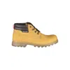 CARRERA CHIC YELLOW LACE-UP BOOTS WITH CONTRAST DETAILS