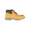 Carrera Chic Yellow Lace-up Boots With Contrast Details In Yellow