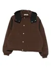 Carrera Buttoned Hooded Padded Jacket In Brown