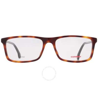 Carrera Demo Rectangular Men's Eyeglasses  175/n 0086 55 In Brown