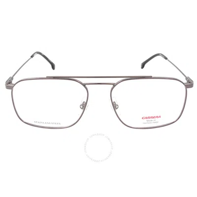 Carrera Demo Rectangular Unisex Eyeglasses  189 0v81 57 In Metallic