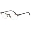 Carrera Demo Rectangular Unisex Eyeglasses  2019/t 009q 50 In Black
