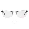 Carrera Demo Square Unisex Eyeglasses  2019t 0807 50 In Black