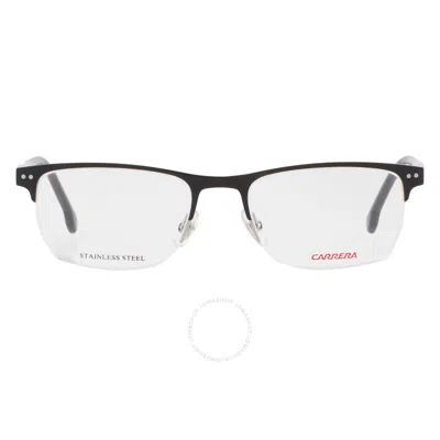 Carrera Demo Square Unisex Eyeglasses  2019t 0807 50 In Black