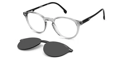 Carrera Demo With Grey Clip-on Oval Unisex Eyeglasses Ca 2039t/cs 0kb7/ir 48 In Black