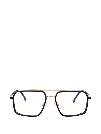 Carrera Double-bridge Geometric-frame Glasses In Black