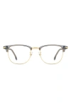 Carrera Eyewear 50mm Rectangular Optical Glasses In Gold