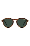 Carrera Eyewear 50mm Round Sunglasses In Havana/green