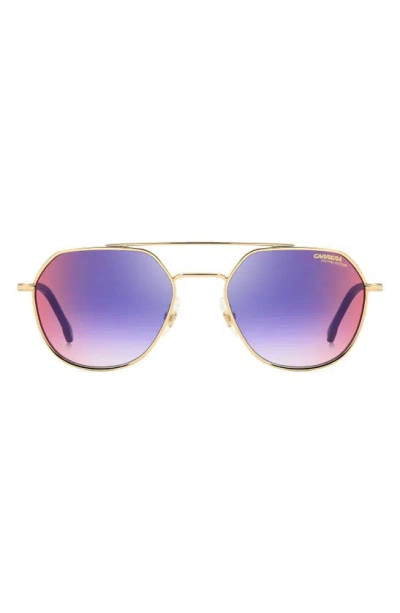 Carrera Eyewear 53mm Gradient Round Sunglasses In Gold