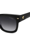 Carrera Eyewear 53mm Gradient Square Sunglasses In Black