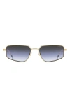 Carrera Eyewear 53mm Rectangular Sunglasses In Gold
