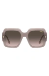 Carrera Eyewear 54mm Gradient Rectangular Sunglasses In Beige/ Brown Gradient