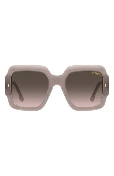 Carrera Eyewear 54mm Gradient Rectangular Sunglasses In Beige/ Brown Gradient