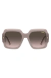 Carrera Eyewear 54mm Gradient Rectangular Sunglasses In Beige/brown Gradient