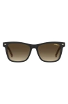 Carrera Eyewear 54mm Gradient Rectangular Sunglasses In Black Beige/ Brown Gradient