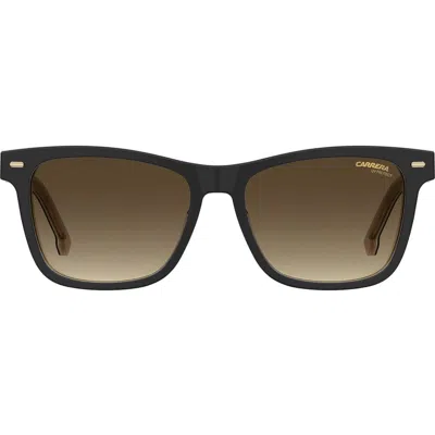 Carrera Eyewear 54mm Gradient Rectangular Sunglasses In Black Beige/brown Gradient