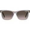 Carrera Eyewear 54mm Gradient Rectangular Sunglasses In Grey/brown Gradient