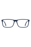Carrera Eyewear 54mm Rectangular Optical Glasses In Blue