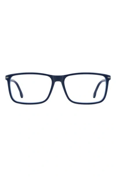 Carrera Eyewear 54mm Rectangular Optical Glasses In Blue