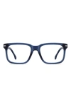 Carrera Eyewear 54mm Rectangular Optical Glasses In Blue