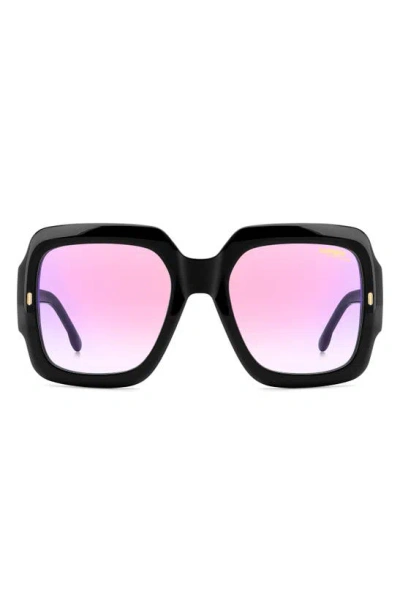Carrera Eyewear 54mm Square Sunglasses In Black/ Multilayer Viol