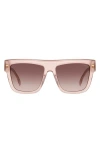 Carrera Eyewear 55mm Flat Top Sunglasses In Nude/brown Gradient