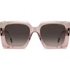 Carrera Eyewear 55mm Rectangular Sunglasses In Brown