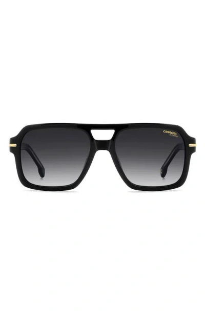 Carrera Eyewear 56mm Gradient Square Sunglasses In Black