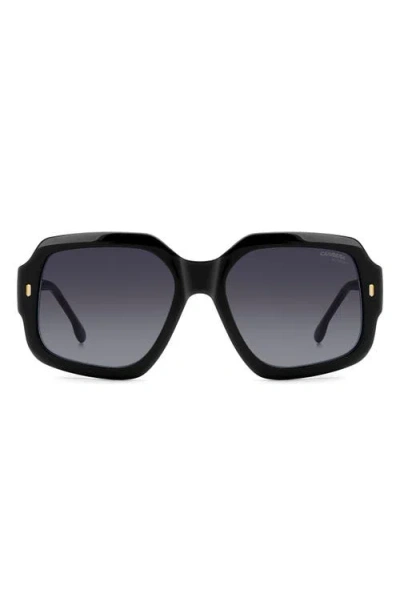 Carrera Eyewear 56mm Gradient Square Sunglasses In Black/dark Grey Sf