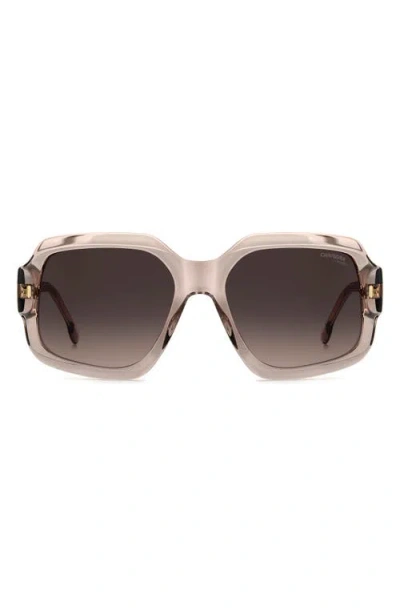 Carrera Eyewear 56mm Gradient Square Sunglasses In Nude/brown Sf