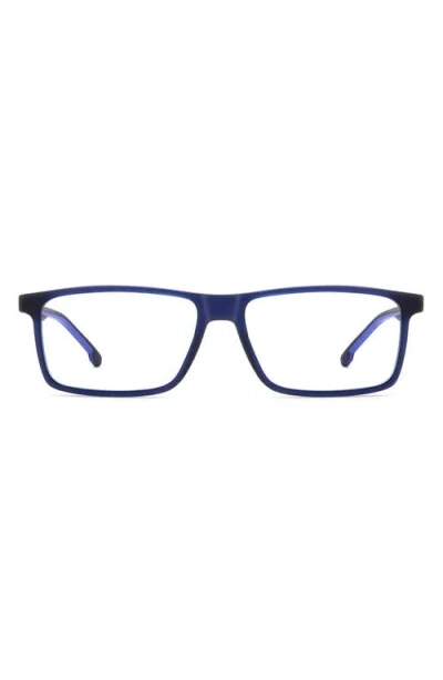Carrera Eyewear 56mm Rectangular Optical Glasses In Blue