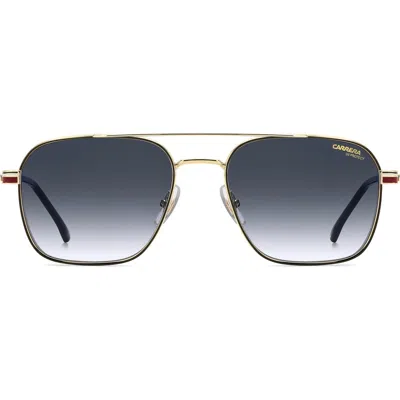 Carrera Eyewear 57mm Gradient Oversize Aviator Sunglasses