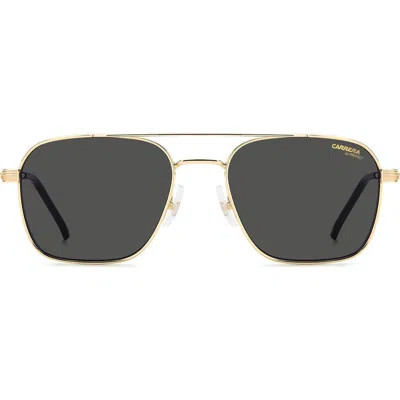 Carrera Eyewear 57mm Gradient Oversize Aviator Sunglasses In Gold