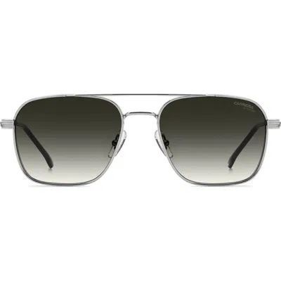 Carrera Eyewear 57mm Gradient Oversize Aviator Sunglasses In Silver